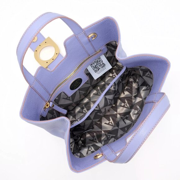 NWT Rare HTF ARCADIA Bia Small Tote Crossbody Bag Lavender Pebbled Leather lilac - Picture 4 of 12